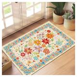 Weesire Boho Floral Rug 2x3