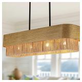 NZZDYI Rattan Chandelier 38 Inch