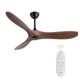LOFIKEDI 52 Inch Black Ceiling Fan