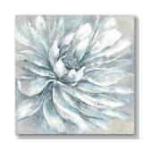 TAR TAR STUDIO 30x30 White Flower Wall Art
