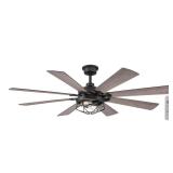 Hampton Bay 60in LED Matte Black Ceiling Fan