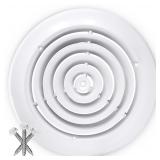 HVAC Premium 10 Round White Ceiling Diffuser