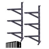 Autoholic Black Adj. Container Shelf Brackets