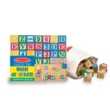 Melissa  Doug 50-Pc ABC123 Blocks