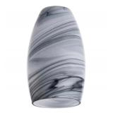 HomeDecor Grey Swirl Oval Pendant Shade