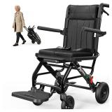 AgelessJoy Lightweight Foldable Wheelchair