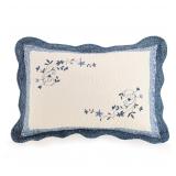 MODERN HEIRLOOM Blue Floral Pillow 16 Sq