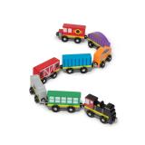 Melissa  Doug Wooden 8-Pc Train Set
