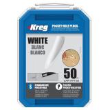 Kreg White Plastic Plugs 50 Count