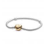 PANDORA Heart Clasp Snake Bracelet 7.9