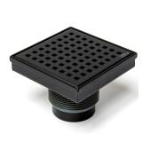 Oatey 4x4 Square Shower Drain Matte Black