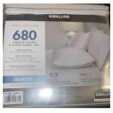 Kirkland Queen 6pc Sheet Set Tan