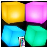 Frienda 4 Pcs 8 Inch LED Light Cube