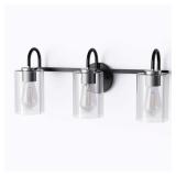 in Clear Glass Cylindrical Shades 3-Pk