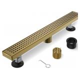 HTOH 42 Brushed Gold Linear Shower Drain