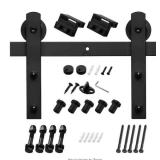 Boyel Living Black 6.6 ft. Barn Door Hardware Kit