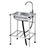 Tandefio Freestanding Single Bowl Sink
