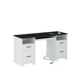 Bestier Computer Desk 59in Black White
