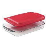 Pyrex 3 QT Glass Baking Dish w Lid