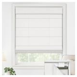 LazBlinds No Drill Roman Shade 31x64 Off White