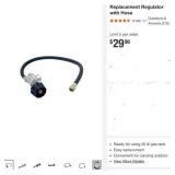 Replacement Regulator w Hose for 20 lb Tanks