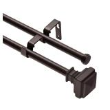 Utopia Alley Bronze Double Curtain Rod 28-48