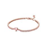 PANDORA 14k Rose Tennis Bracelet 7.9