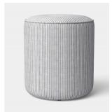 Threshold Striped Round Storage Ottoman