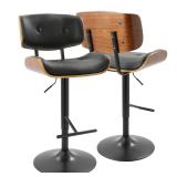Carson Carrington 34 Black Adjustable Bar Stool
