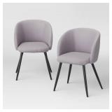 Room Essentials Gray Barrel Back Chair 2-pk