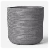 Threshold Gray Fluted Outdoor Planter 12
