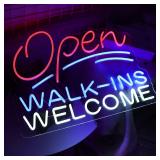 Vinray Walk Ins Open Neon Sign 24x18