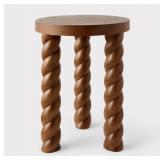 Threshold Braided Side Table Walnut
