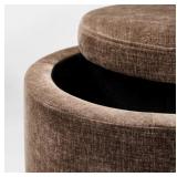 Threshold Studio McGee Beige Swivel Ottoman 18H