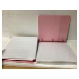 PinkWhite 3-Ring Binders Set of 4