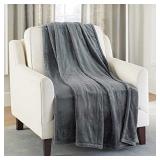 Brookstone Large Grey Heated Throw