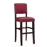 Linon Monaco 30 Dark Red Bar Stool
