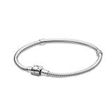 PANDORA Moments Barrel Snake Chain Bracelet 7.5