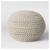Threshold Cream Round Knit Pouf