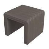 Faux Leather Ottoman 18.5