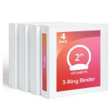 Cardinal 2-Inch 3 Ring Binders 4 Pack