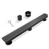 SaniteModar 32 Matte Black Shower Drain