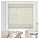 UNISHADES 34x64 No Drill Roman Shades Beige