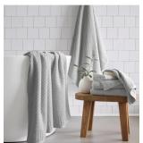 WelHome Gray Textured Towels 4-Piece Set