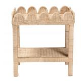 Sumarra Scallop Rattan Side Table