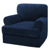 -Pc Navy T Cushion Sofa Cover 32-48in
