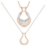 Emily C Rose Gold Ring Holder Necklace 18