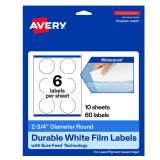Avery 2.75 Round Waterproof Labels
