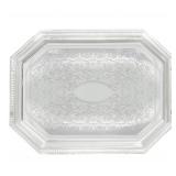 Winco Octagonal Chrome Serving Tray 12x17