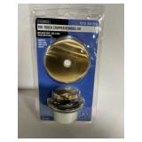 Everbilt Matte Gold Tub Drain Toe Kit